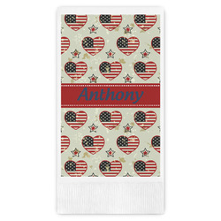 Americana Guest Napkins - Full Color - Embossed Edge (Personalized)