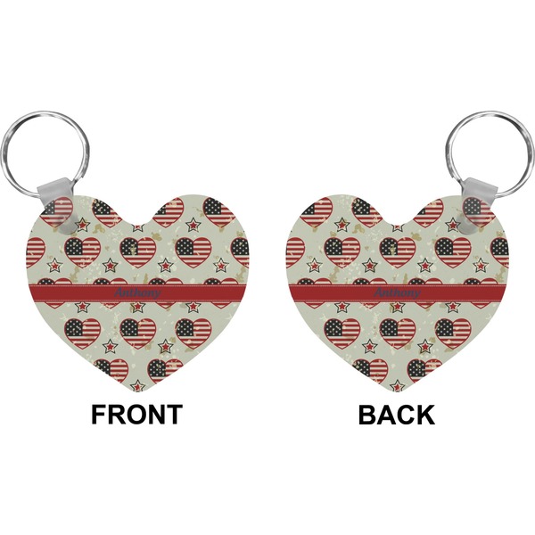 Americana Heart Keychain (Front + Back)