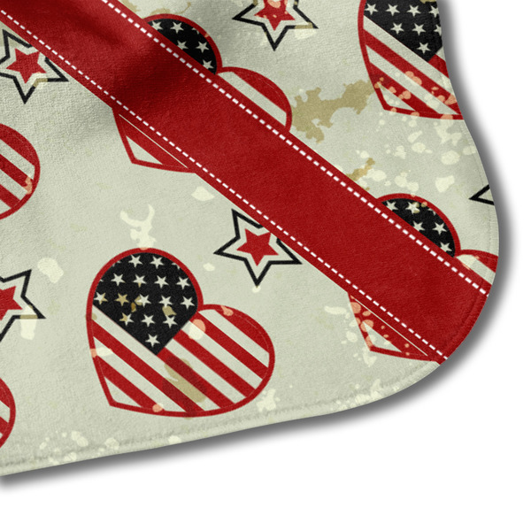 Americana Hooded Baby Towel- Detail Corner