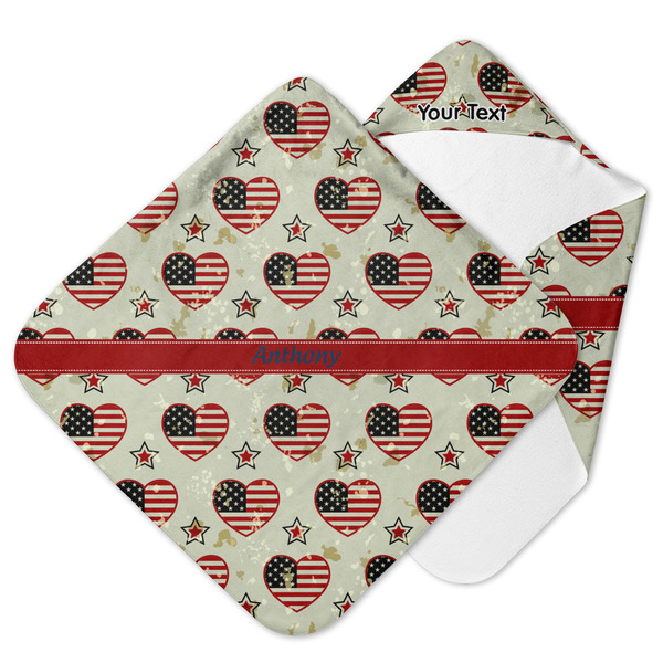 Custom Americana Hooded Baby Towel (Personalized)