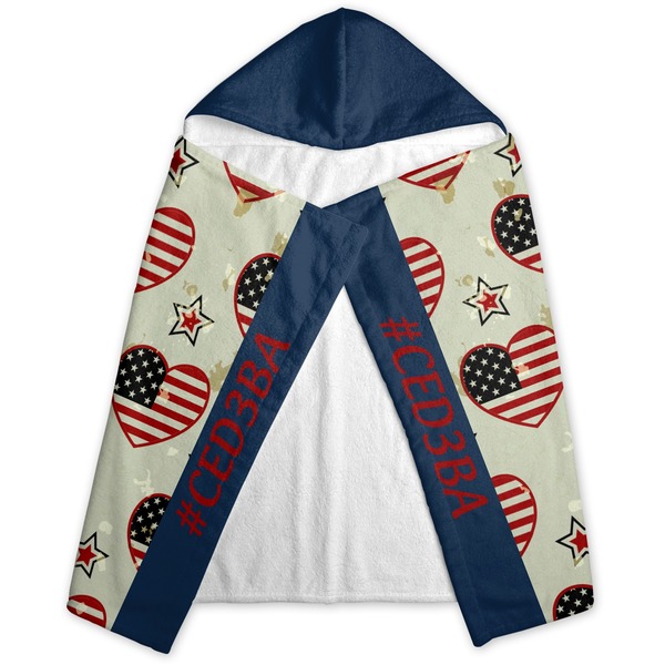 Americana Hooded Towel - Folded