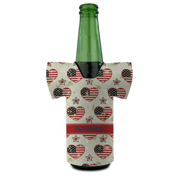 Americana Jersey Bottle Cooler - FRONT (on bottle)