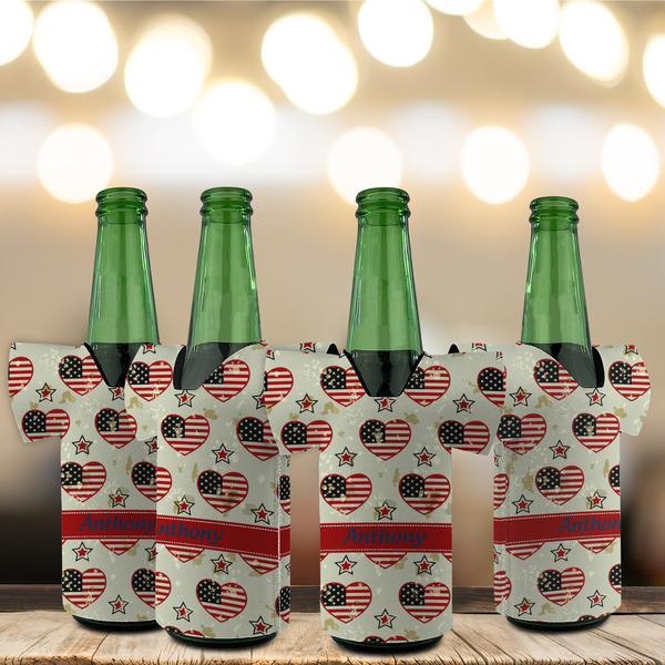 Americana Jersey Bottle Cooler - Set of 4 - LIFESTYLE