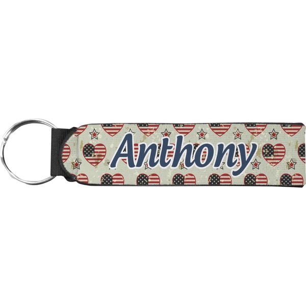 Custom Americana Neoprene Keychain Fob (Personalized)