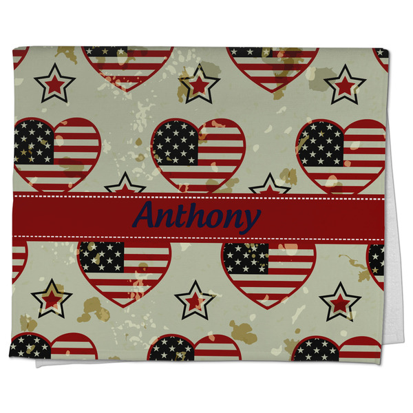 Custom Americana Kitchen Towel - Poly Cotton w/ Name or Text