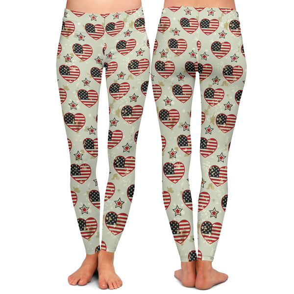 Americana Ladies Leggings - Front and Back