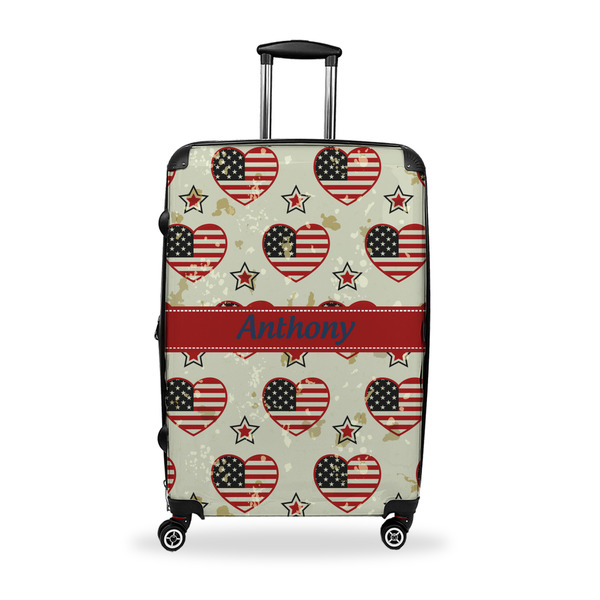 Custom Americana Suitcase - 28" Large - Checked w/ Name or Text