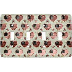 Americana Light Switch Cover (4 Toggle Plate)