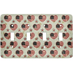 Americana Light Switch Cover (4 Toggle Plate)