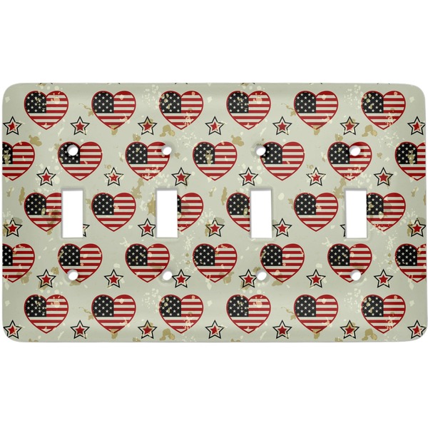 Custom Americana Light Switch Cover (4 Toggle Plate)