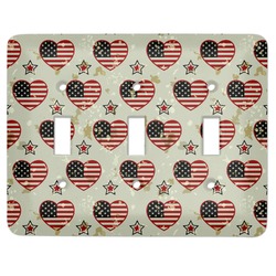Americana Light Switch Cover (3 Toggle Plate) (Personalized)
