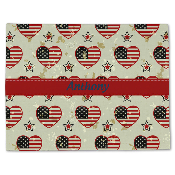 Custom Americana Single-Sided Linen Placemat - Single w/ Name or Text