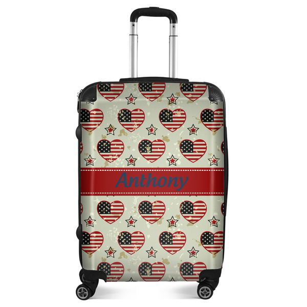 Custom Americana Suitcase - 24" Medium - Checked (Personalized)