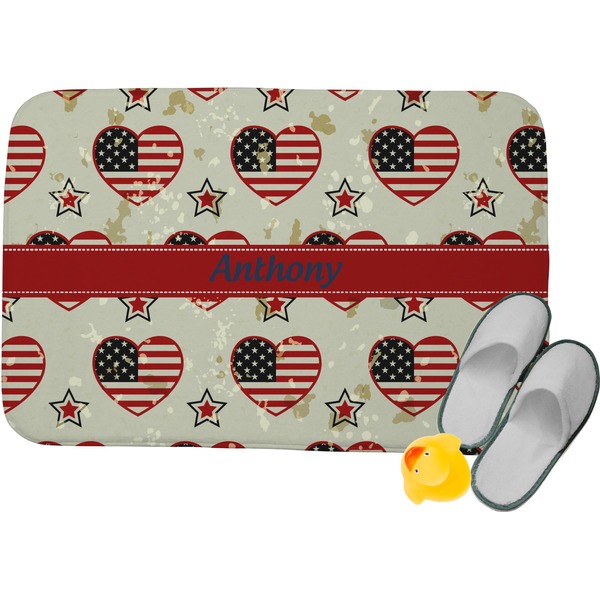 Custom Americana Memory Foam Bath Mat - 34"x21" (Personalized)