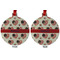 Americana Metal Ball Ornament - Front and Back