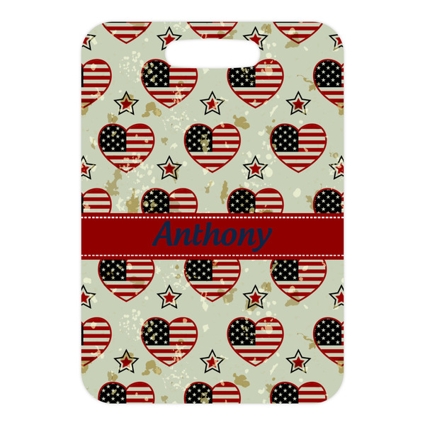 Americana Metal Luggage Tag - Front Without Strap