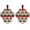 Americana Metal Paw Ornament - Front and Back