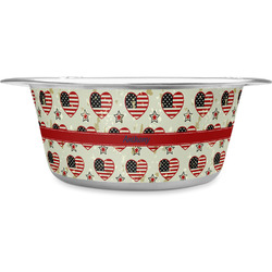Americana Stainless Steel Dog Bowl - Large (Personalized)