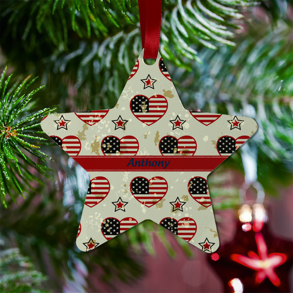 Americana Metal Star Ornament - Lifestyle