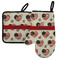 Americana Left Oven Mitt & Pot Holder Set w/ Name or Text