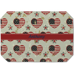 Americana Dining Table Mat - Octagon (Single-Sided) w/ Name or Text