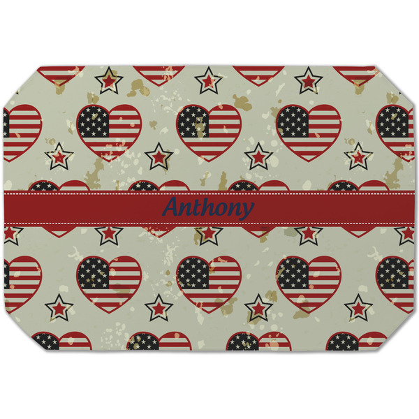 Custom Americana Dining Table Mat - Octagon (Single-Sided) w/ Name or Text