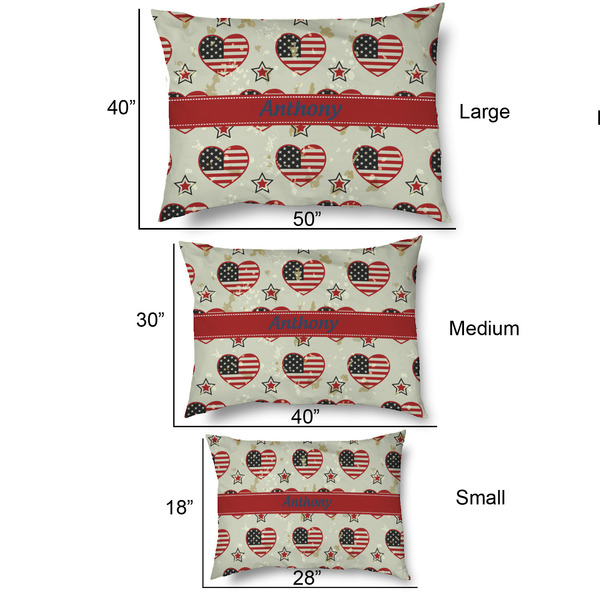 Americana Outdoor Dog Beds - SIZE CHART