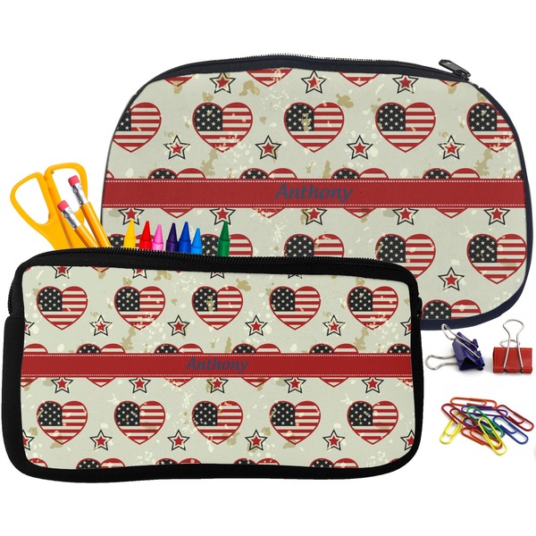 Americana Pencil / School Supplies Bags Small and Medium
