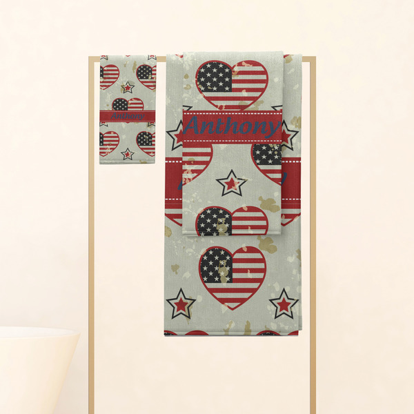 Americana Personalized Towel Set
