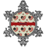 Americana Vintage Snowflake Ornament (Personalized)