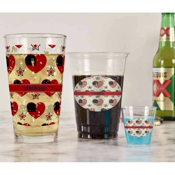 Americana Pint Glass - Full Fill w Transparency - In Context