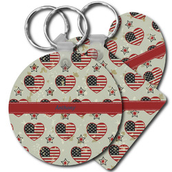 Americana Plastic Keychain (Personalized)