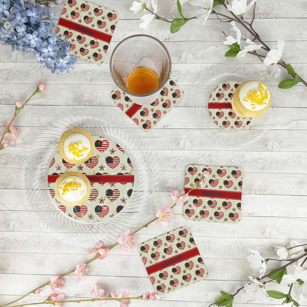 Americana Plastic Party Appetizer & Dessert Plates - In Context