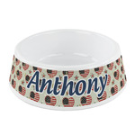 Americana Plastic Dog Bowl - Small (Personalized)