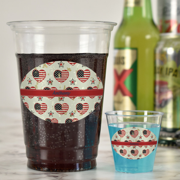 Americana Plastic Shot Glasses - In Context