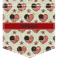 Americana Iron On Faux Pocket (Personalized)