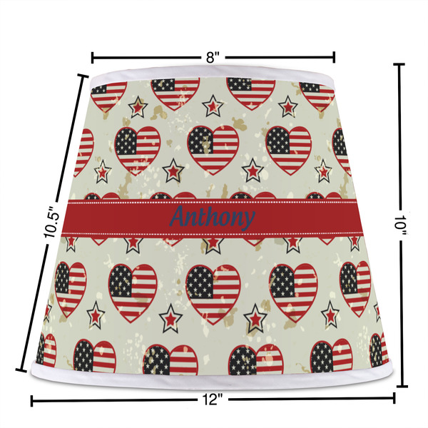 Americana Poly Film Empire Lampshade - Dimensions