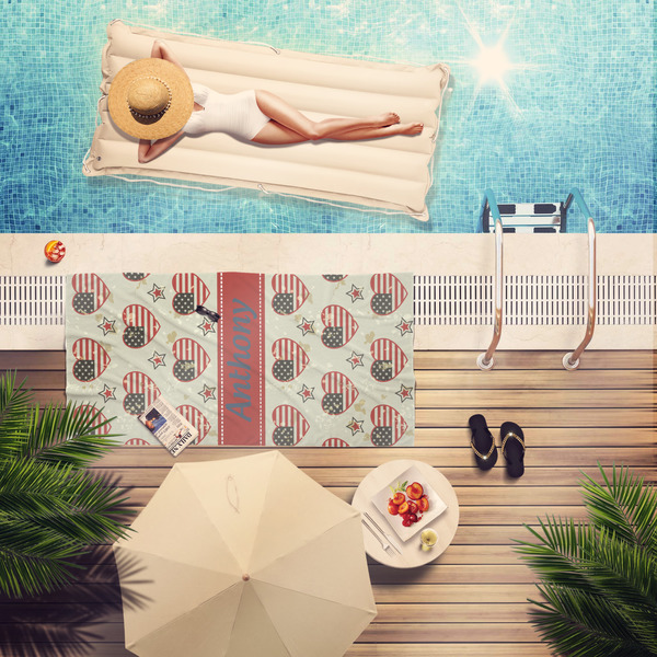 Americana Pool Towel Lifestyle