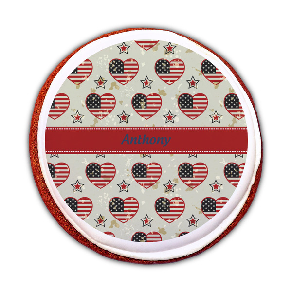 Americana Printed Icing Circle - Medium - On Cookie