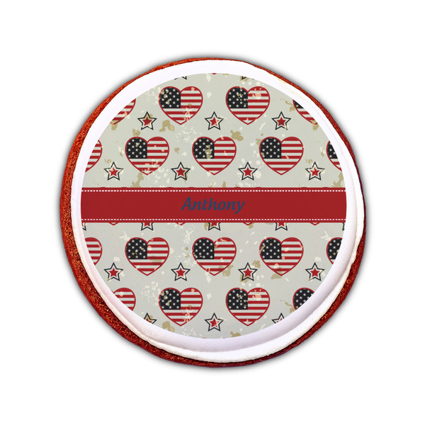 Americana Printed Icing Circle - Small - On Cookie
