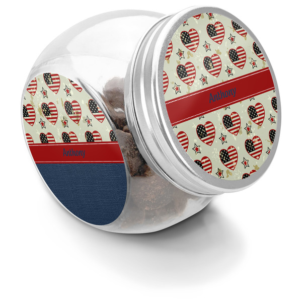 Custom Americana Puppy Treat Jar (Personalized)