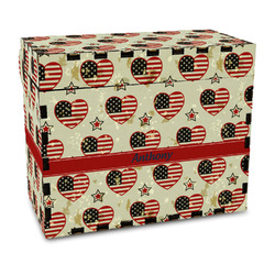 Americana Wood Recipe Box - Full Color Print (Personalized)