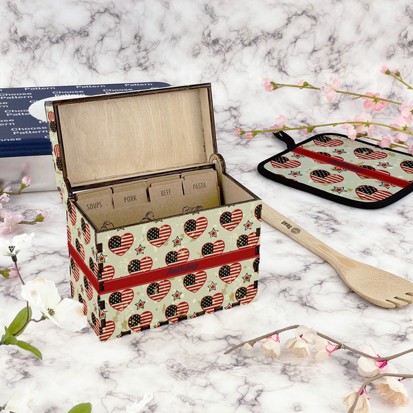 Americana Recipe Box - Full Color - In Context
