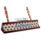 Americana Red Mahogany Nameplates with Business Card Holder - Angle