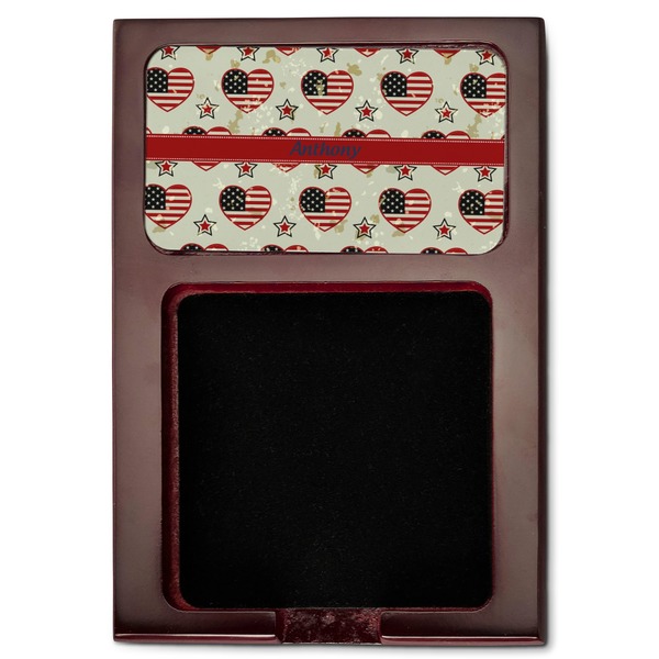 Americana Red Mahogany Sticky Note Holder - Flat