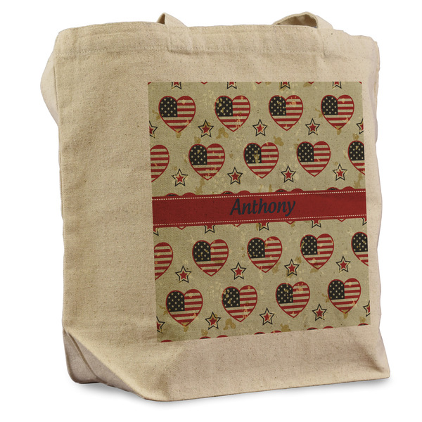 Custom Americana Reusable Cotton Grocery Bag - Single (Personalized)