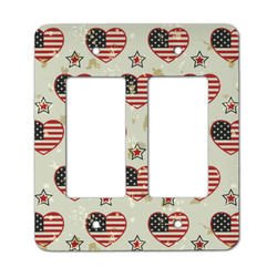 Americana Rocker Style Light Switch Cover - Two Switch