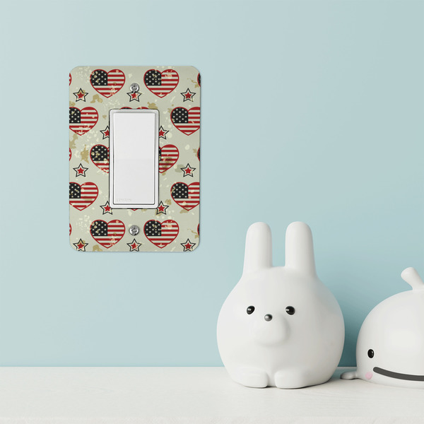 Americana Rocker Light Switch Covers - Single - IN CONTEXT