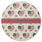Americana Round Coaster Rubber Back - Single