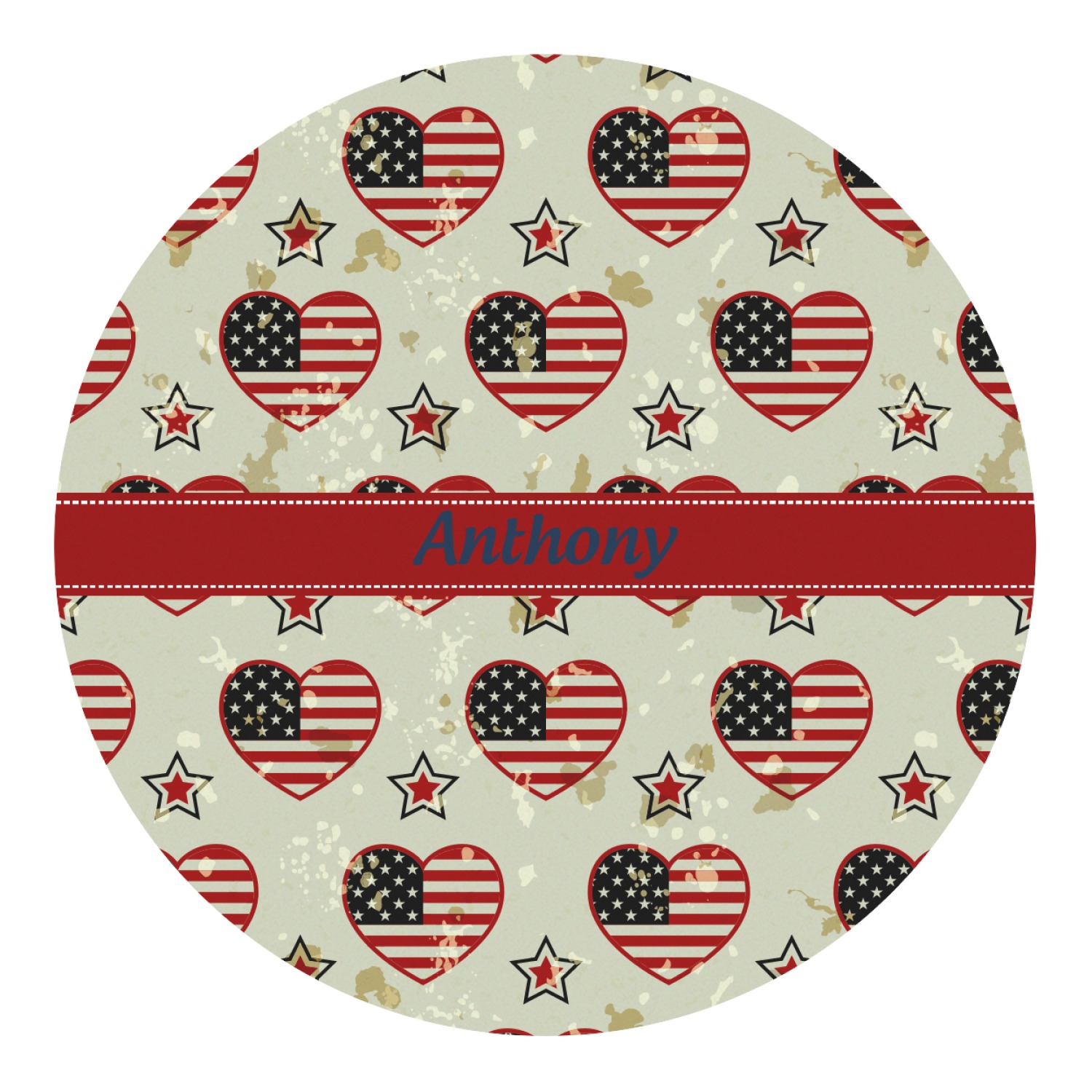Custom Americana Round Decal (Personalized) YouCustomizeIt